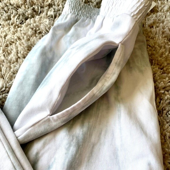 ZARA Green tie-dye jogger pants women side pockets size S boho bohemian - Picture 4 of 10